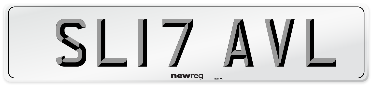 SL17 AVL Number Plate from New Reg